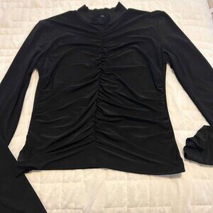 Wearever Black Ruched Top Large bn